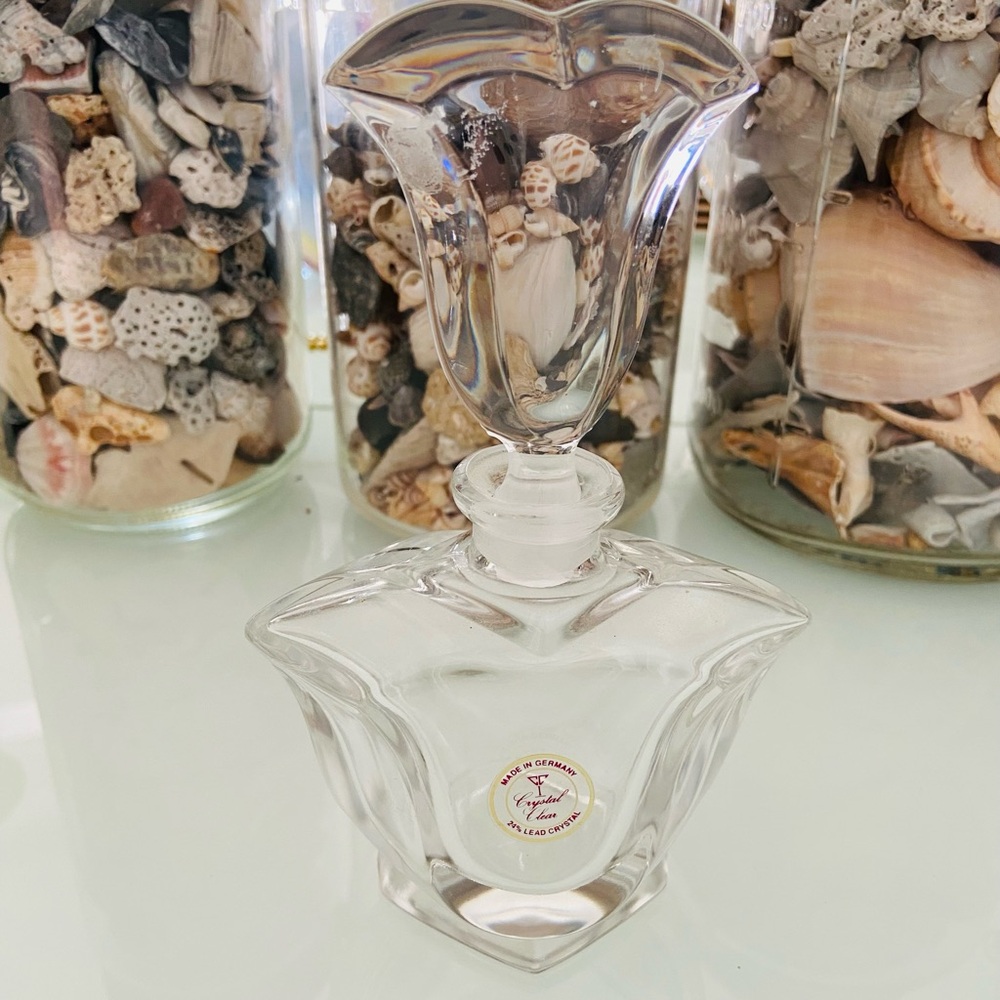 Vintage Lead Crystal Perfume Tulip Top Decanter